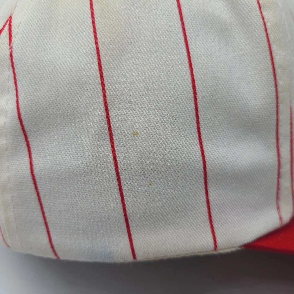 Vintage Case IH Hat Snapback K-Products White Red Pinstripes East Moline‎ Plant